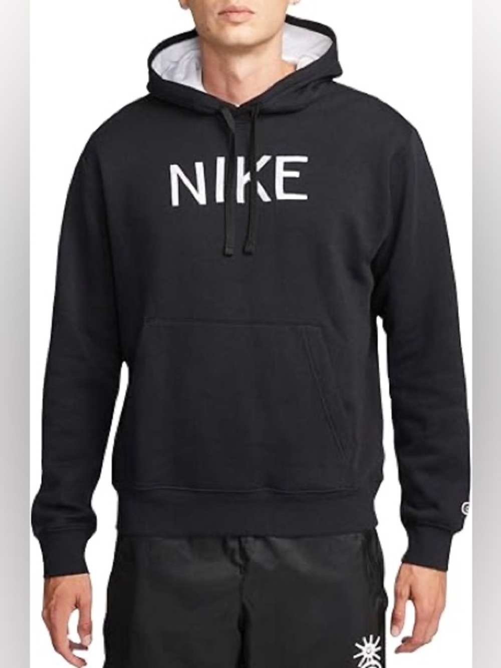 Nike Black Hoodie with White NIKE Chest Logo